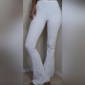 Out From Under UO Off White Waffle Knit Lounge Flare Pants Size XS/TP Great Cond